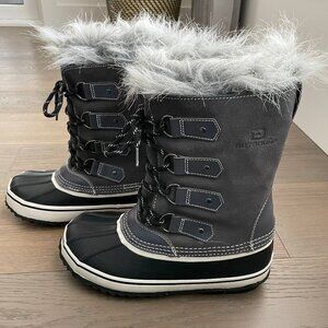 Outbound 3M Thinsolate Water Resistent Suede & Manmade Boots Frost Grey Blk 9